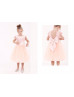 Peach Lace Tulle V Back Flower Girl Dress